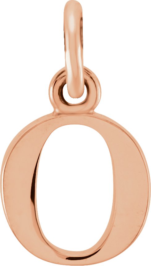 18K Rose Gold-Plated Sterling Silver Lowercase Initial o Pendant