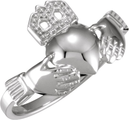 Platinum Ladies Claddagh Ring 12 x 14mm Ref 781461