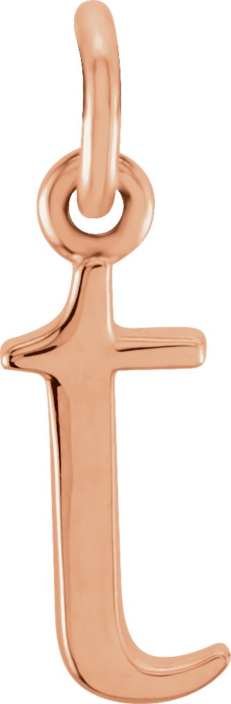 18K Rose Gold-Plated Sterling Silver Lowercase Initial T Pendant