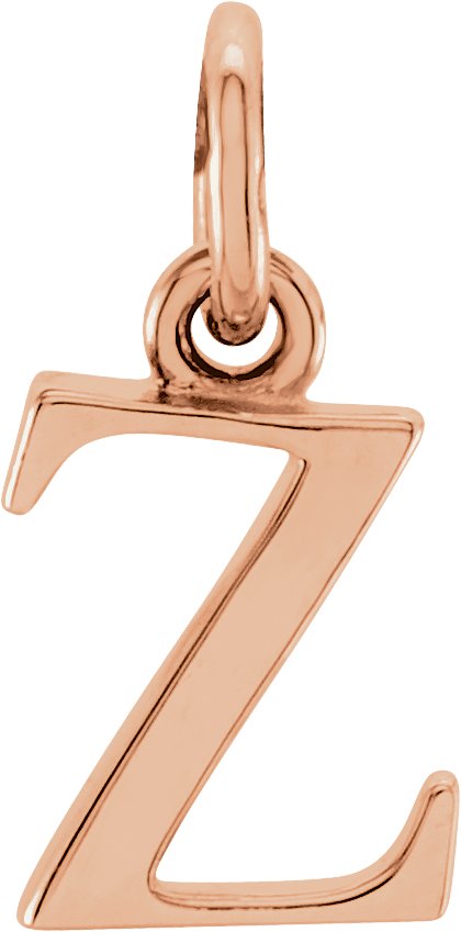 14K Rose Lowercase Initial Z Pendant Ref 5692183