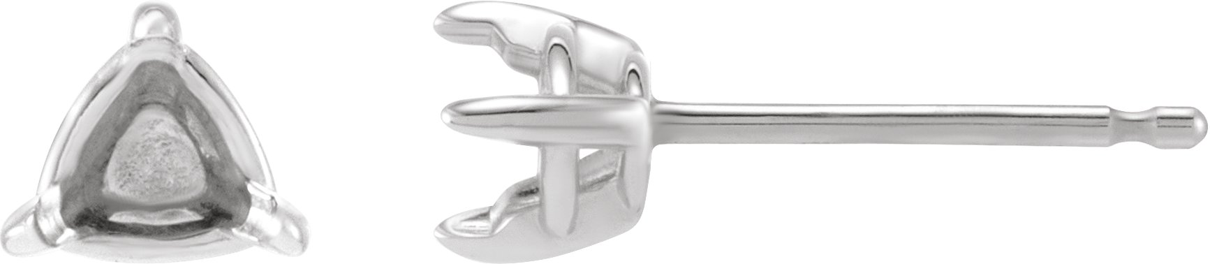 Trillion 3-Prong Claw Earrings