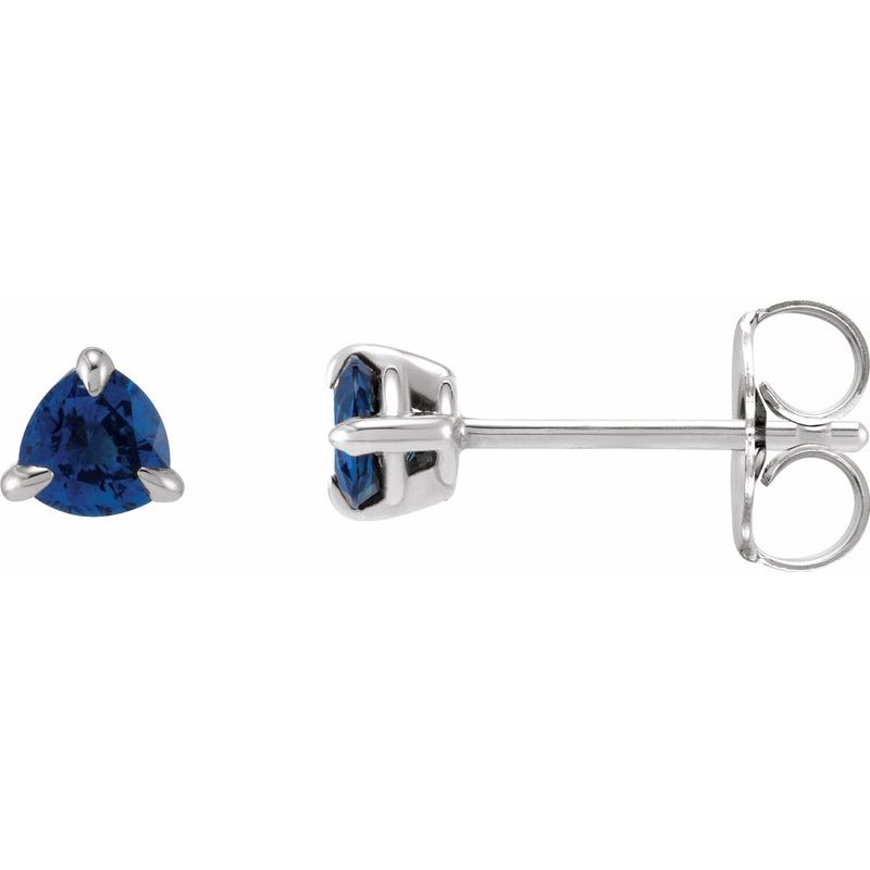 Trillion 3-Prong Claw Earrings