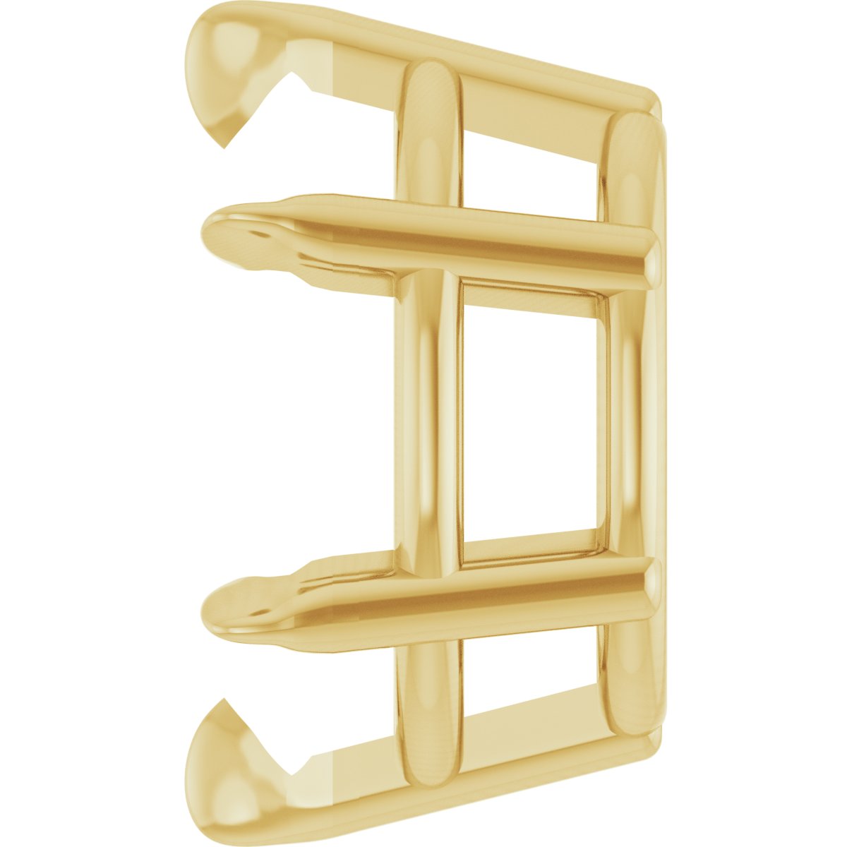 Oval 6-Prong Pre-Notched Claw Earring Setting
