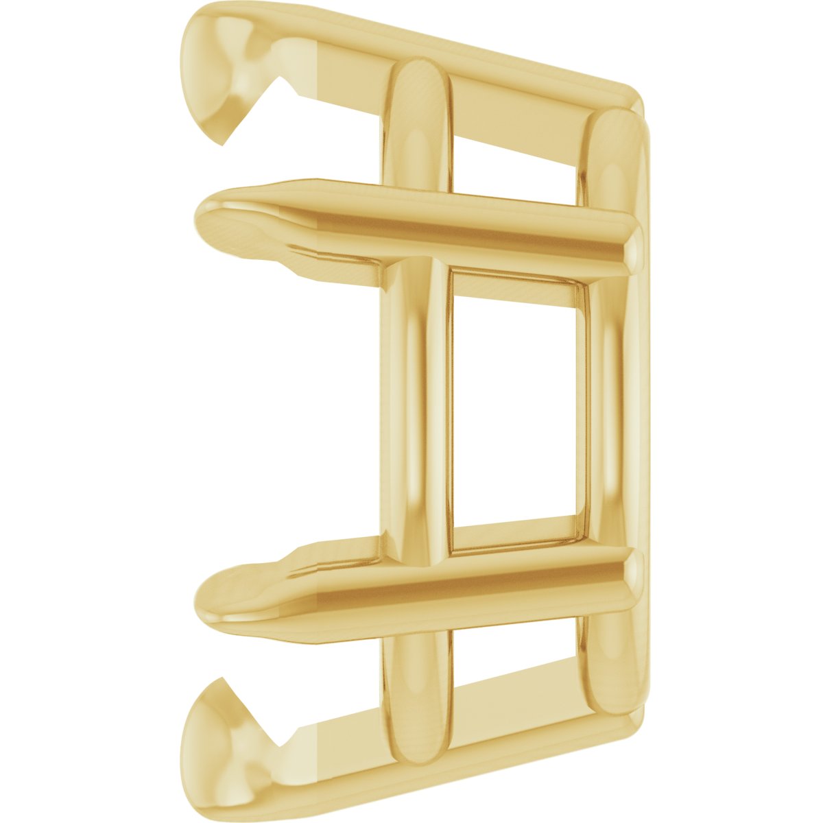 Oval 6-Prong Pre-Notched Claw Earring Setting