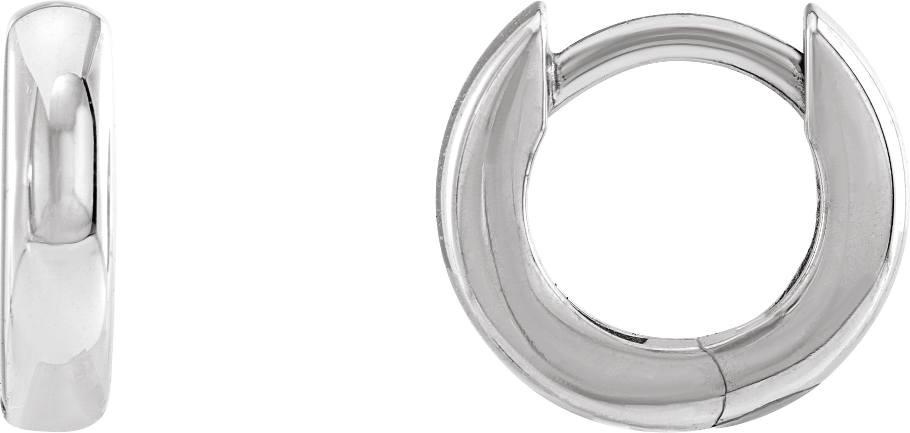 Sterling Silver 9.5 mm Hinged Hoop Earring
