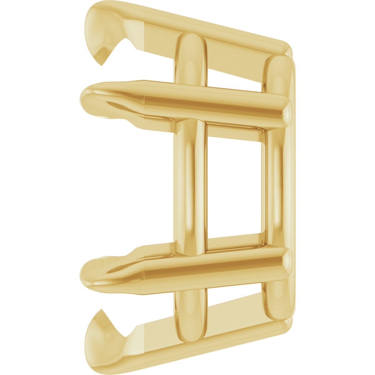 Oval 6-Prong Pre-Notched Claw Earring Setting