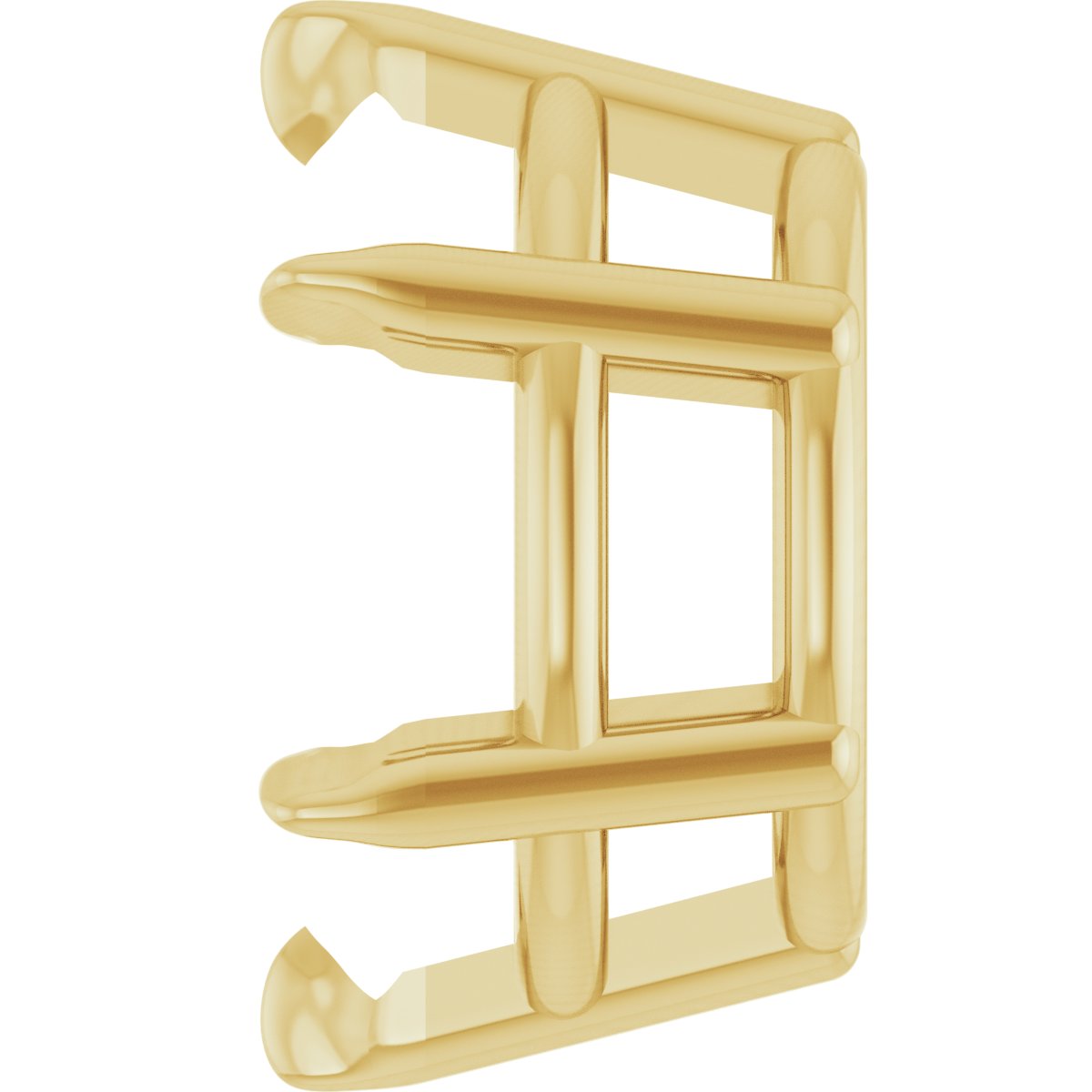 Oval 6-Prong Pre-Notched Claw Earring Setting