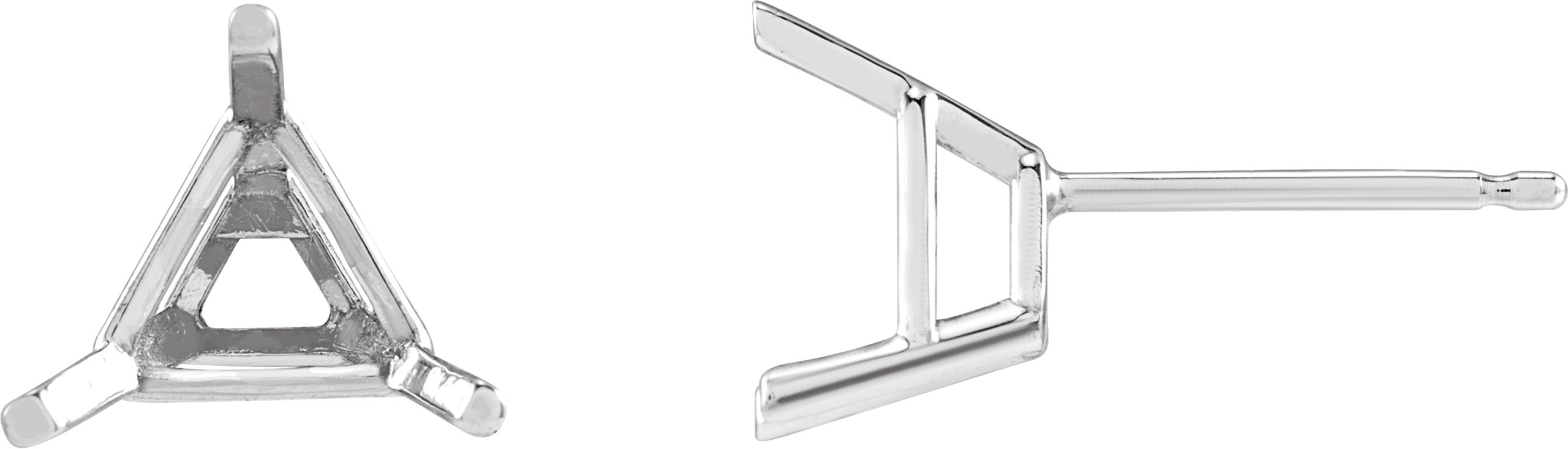 Triangle 3-Prong Stud Earrings