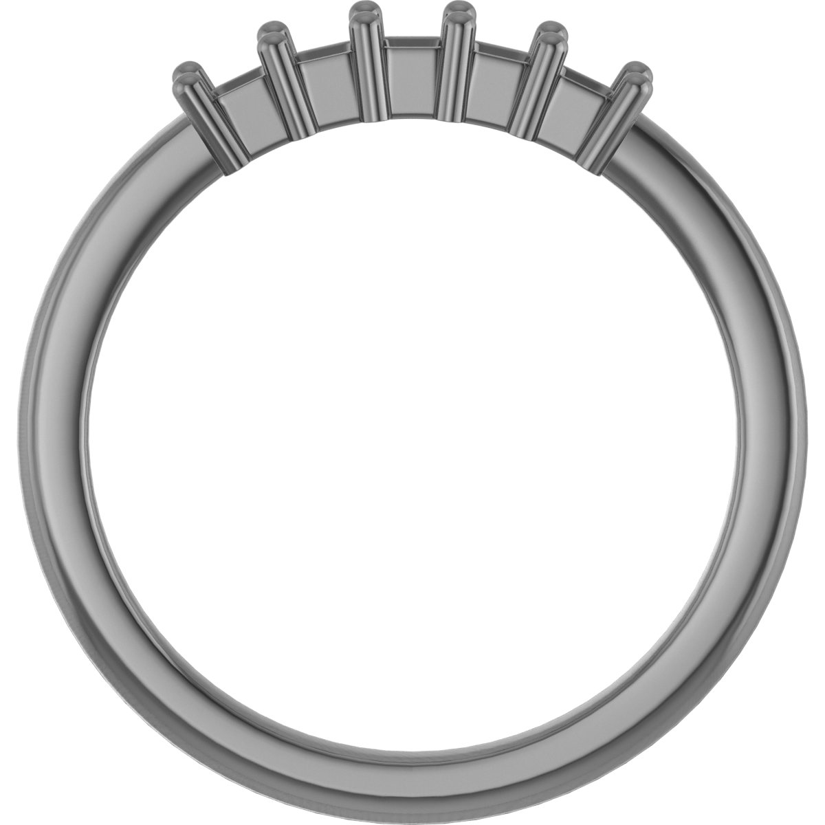 6x4 mm Oval Anniversary Band Mounting view 2