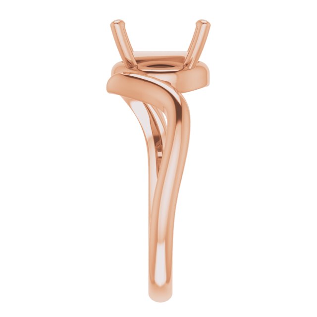14K Rose 7 mm Square Ring Mounting | Stuller