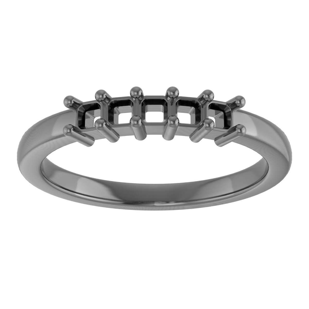 6x4 mm Oval Anniversary Band Mounting view 3