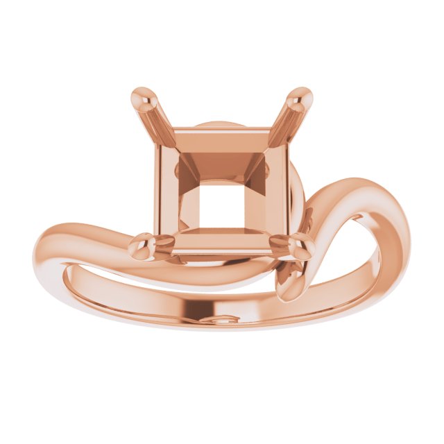 14K Rose 7 mm Square Ring Mounting | Stuller
