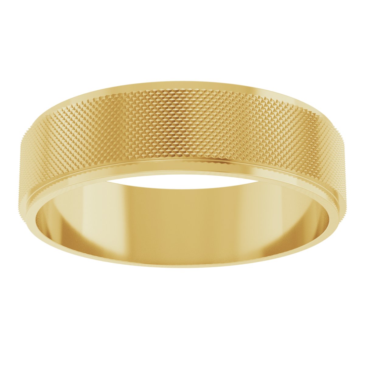 Stepped-Edge Knurled Flat Band