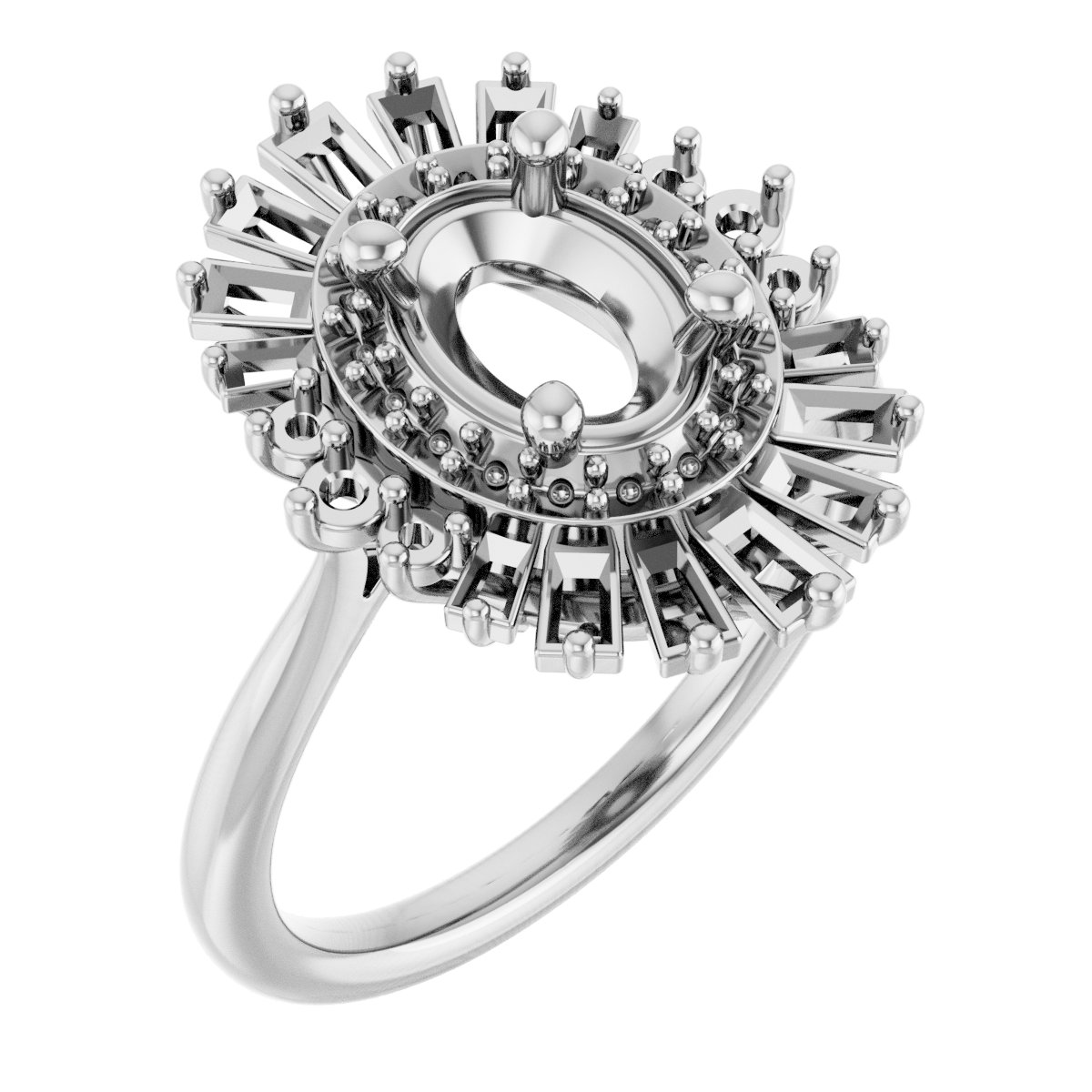Double Halo-Style Engagement Ring or Band