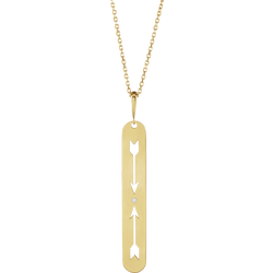 diamond arrow bar necklace