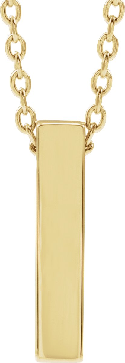 Engravable Bar Necklace or Pendant