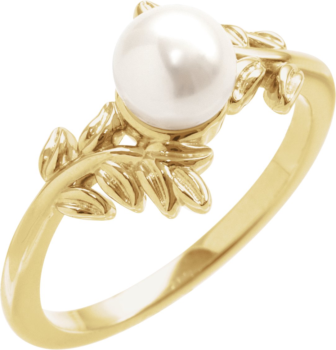 floral pearl ring