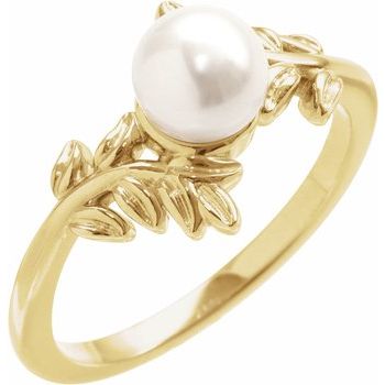 floral pearl ring