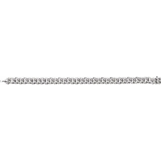 14K White 1 1/2 CTW Natural Diamond Link 7 Bracelet