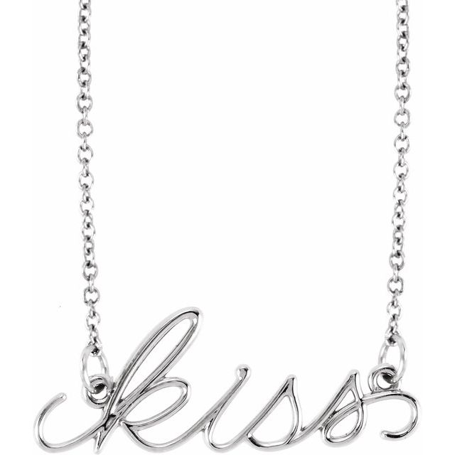 Sterling Silver Kiss 16 1/2