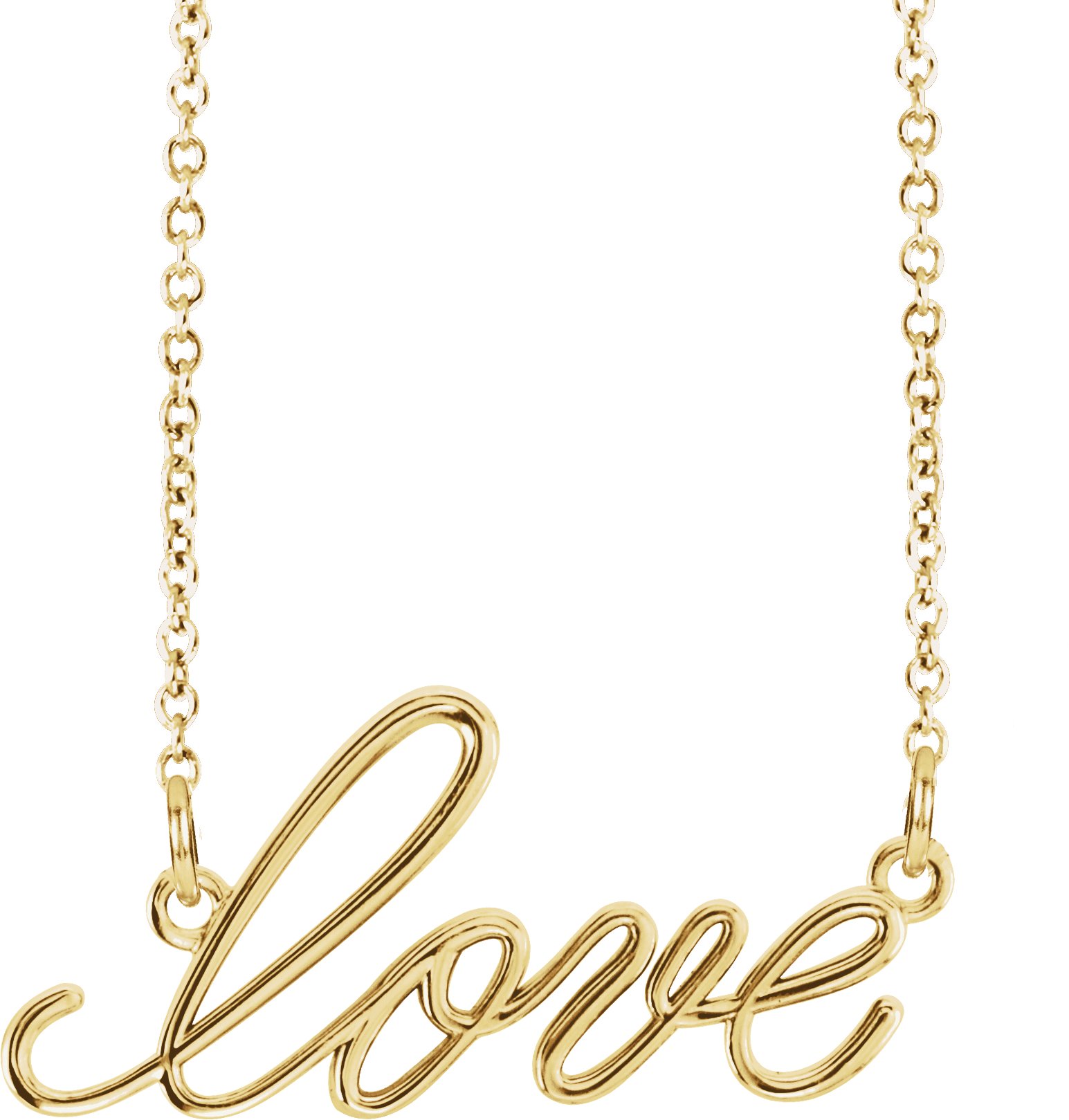 14K Yellow Love 16 1/2" Necklace 