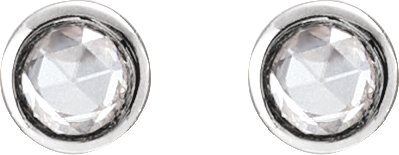 Cabochon Natural White Opal Stud Earring view 2