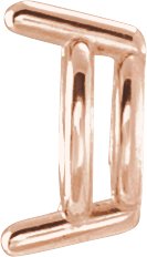 Oval 2-Prong Earring Setting