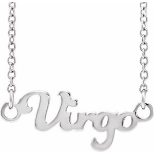 Sterling Silver Virgo Zodiac 18