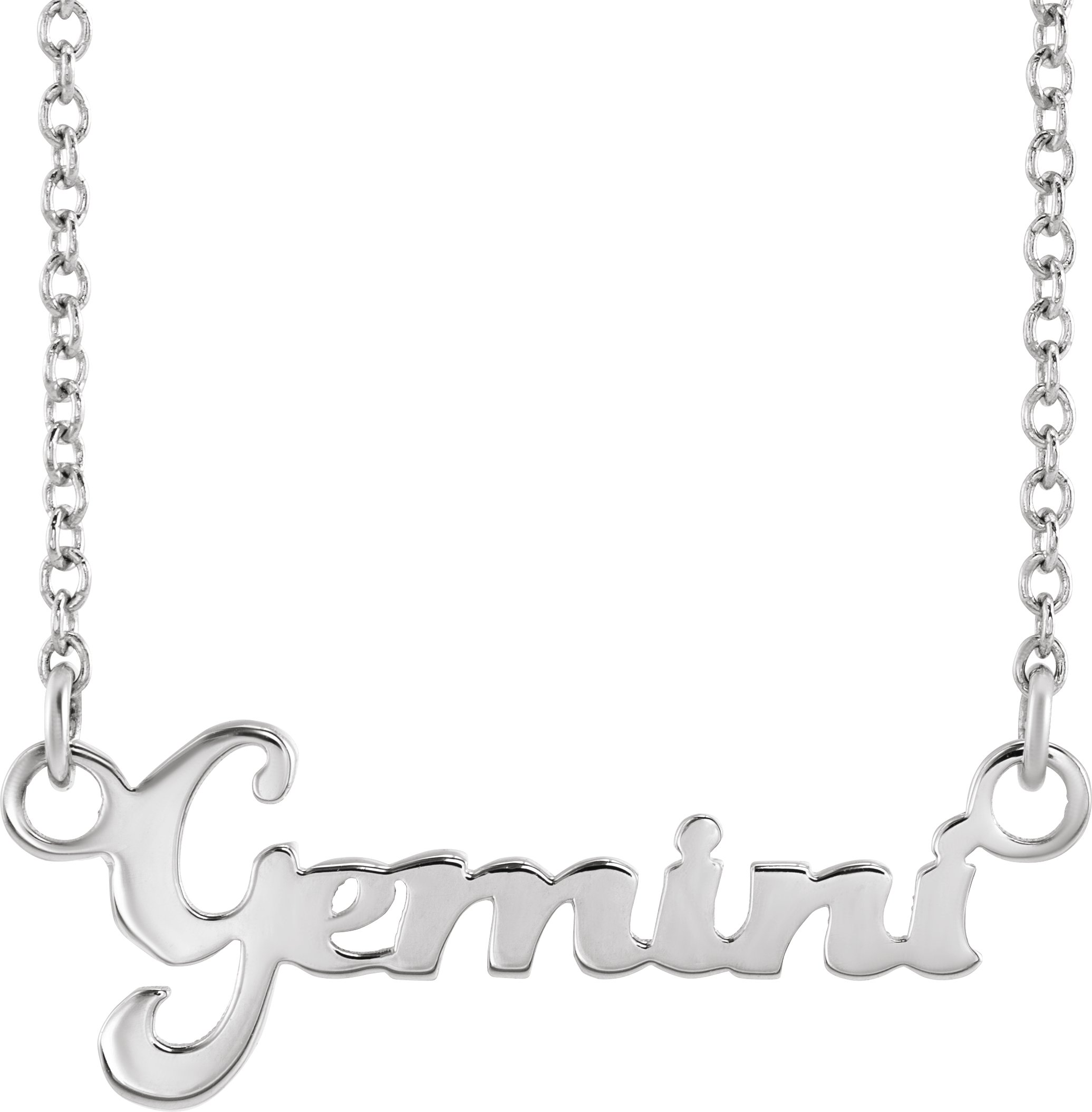 14K White Gemini Zodiac 18