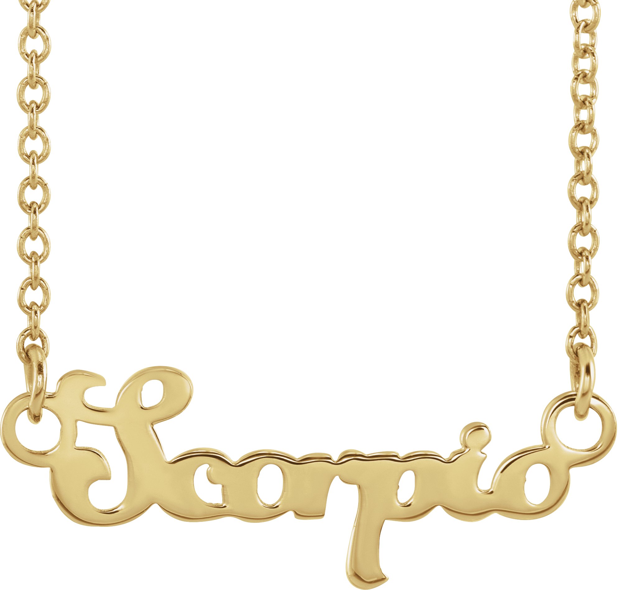 14K Yellow Scorpio Zodiac 18" Necklace 