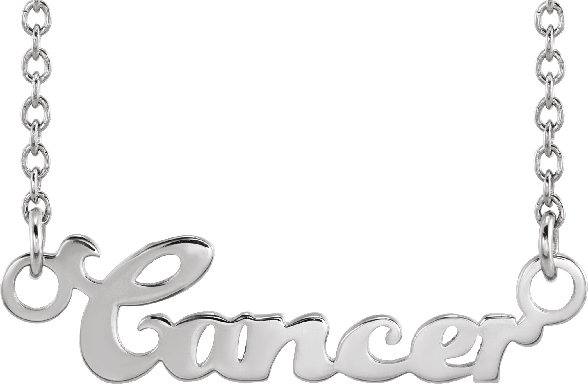 14K White Cancer Zodiac 18