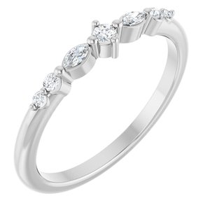 Sterling Silver 1/8 CTW Natural Diamond Stackable Ring