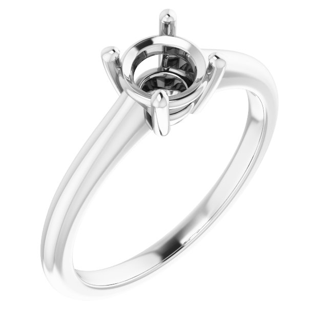 V-End Prong Engagement Ring