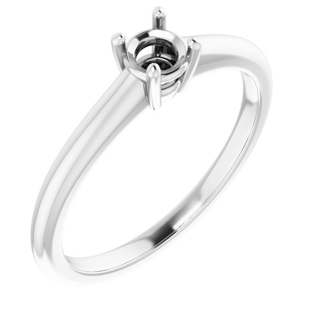 V-End Prong Engagement Ring