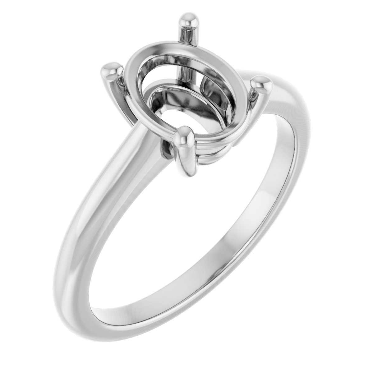 V-End Prong Engagement Ring