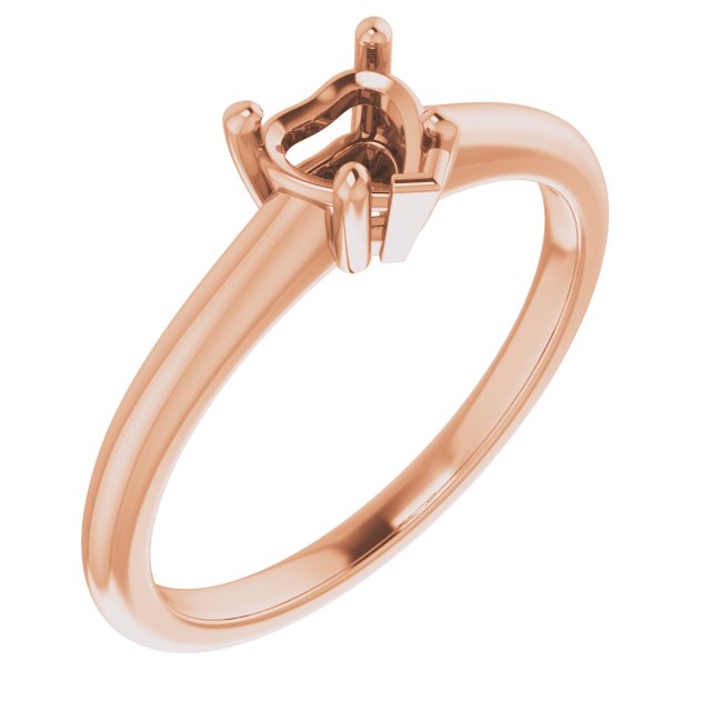 V-End Prong Engagement Ring