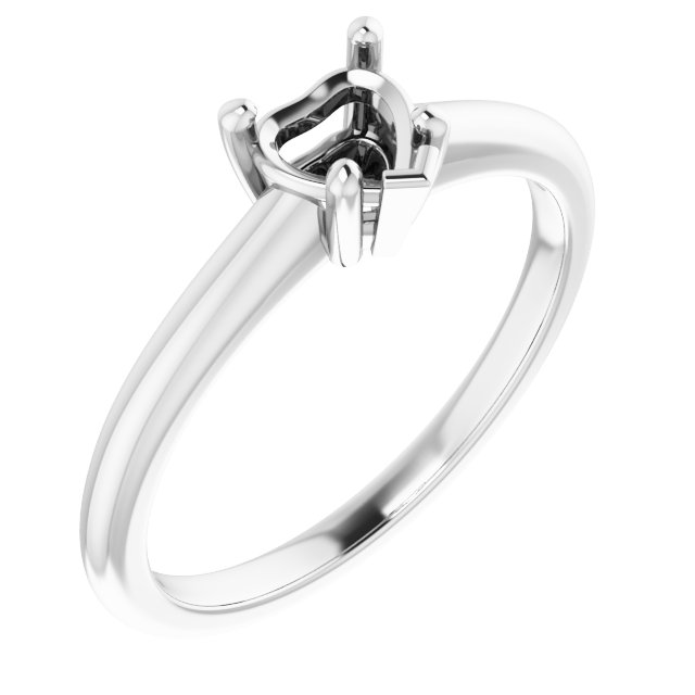 V-End Prong Engagement Ring