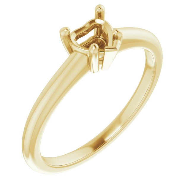 V-End Prong Engagement Ring