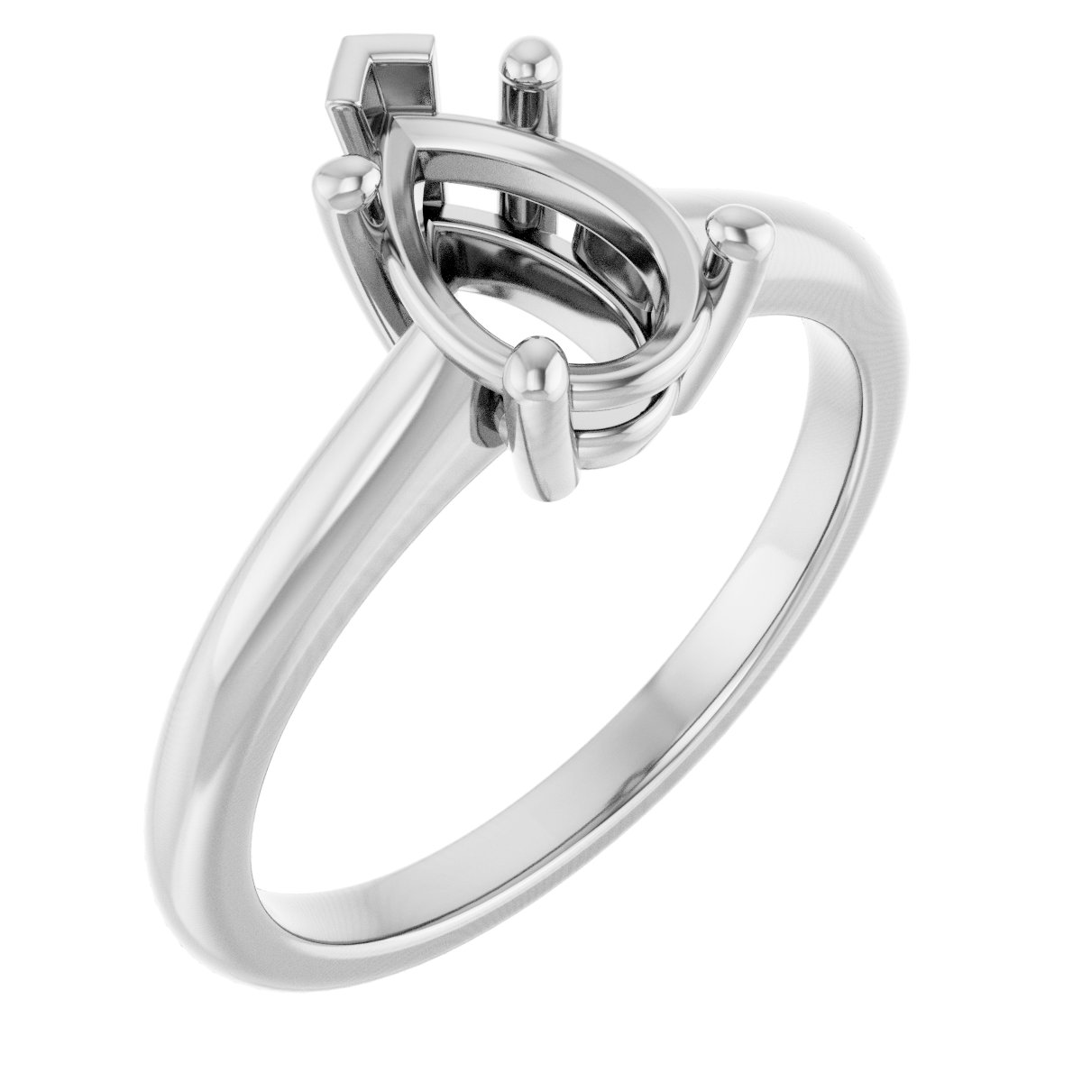 V-End Prong Engagement Ring