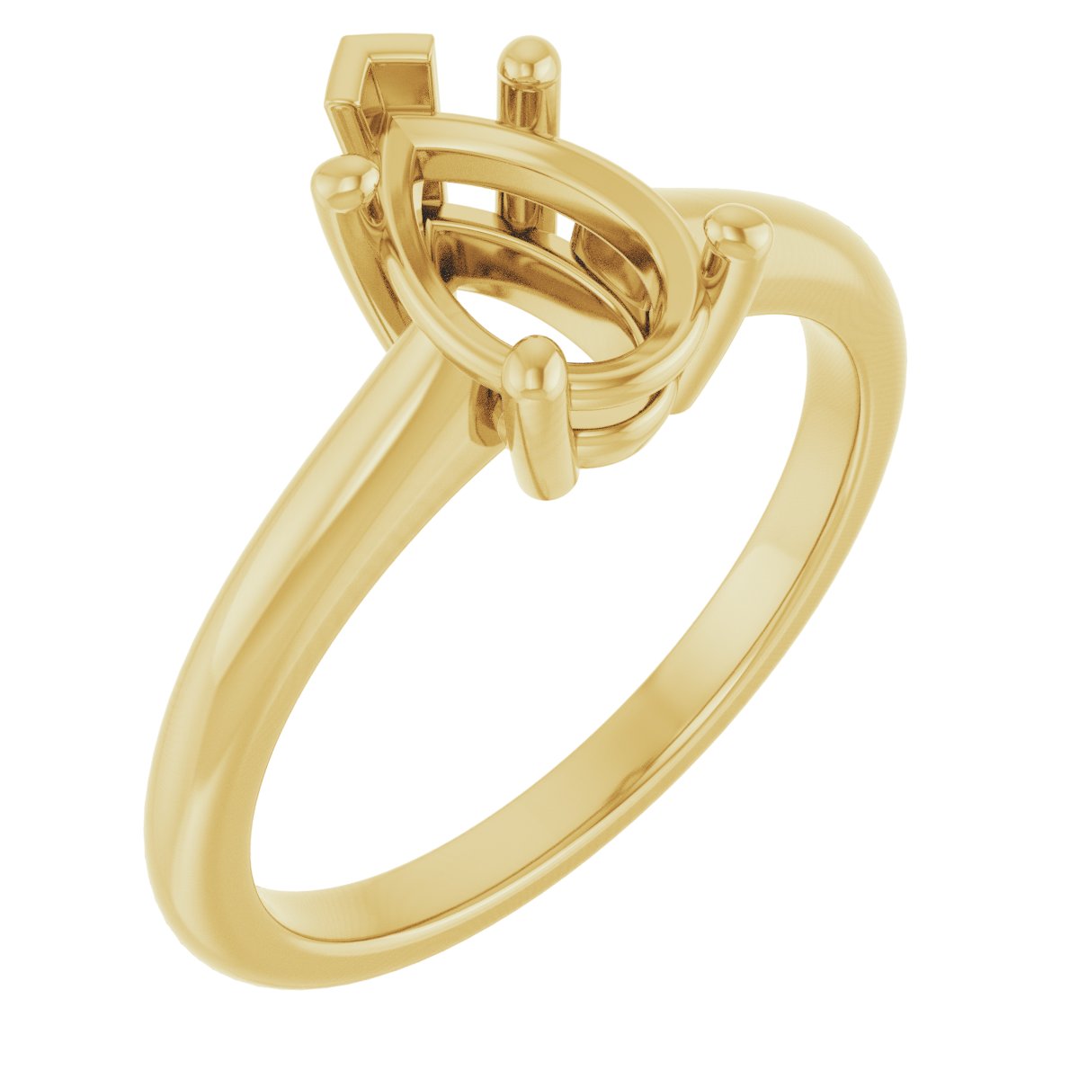 V-End Prong Engagement Ring