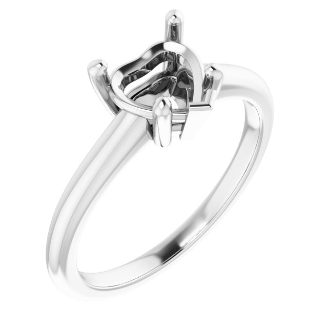 V-End Prong Engagement Ring