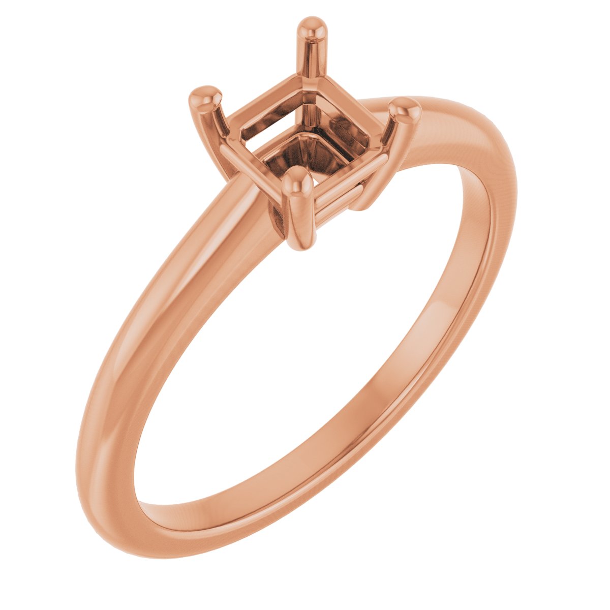 V-End Prong Engagement Ring
