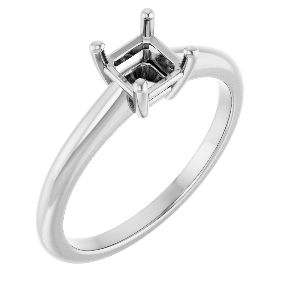 V-End Prong Engagement Ring