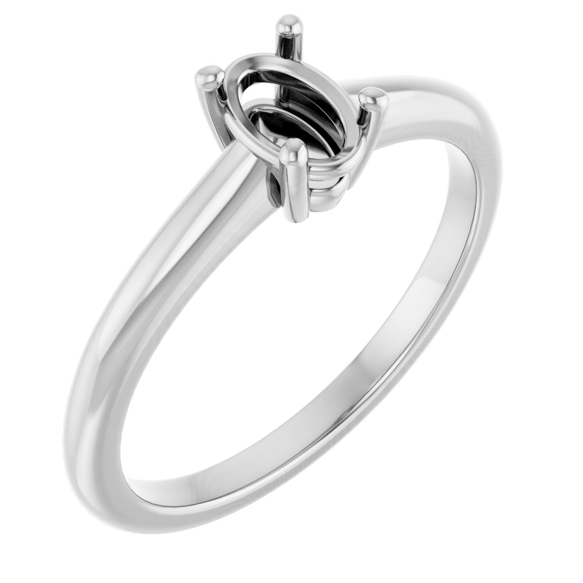 V-End Prong Engagement Ring