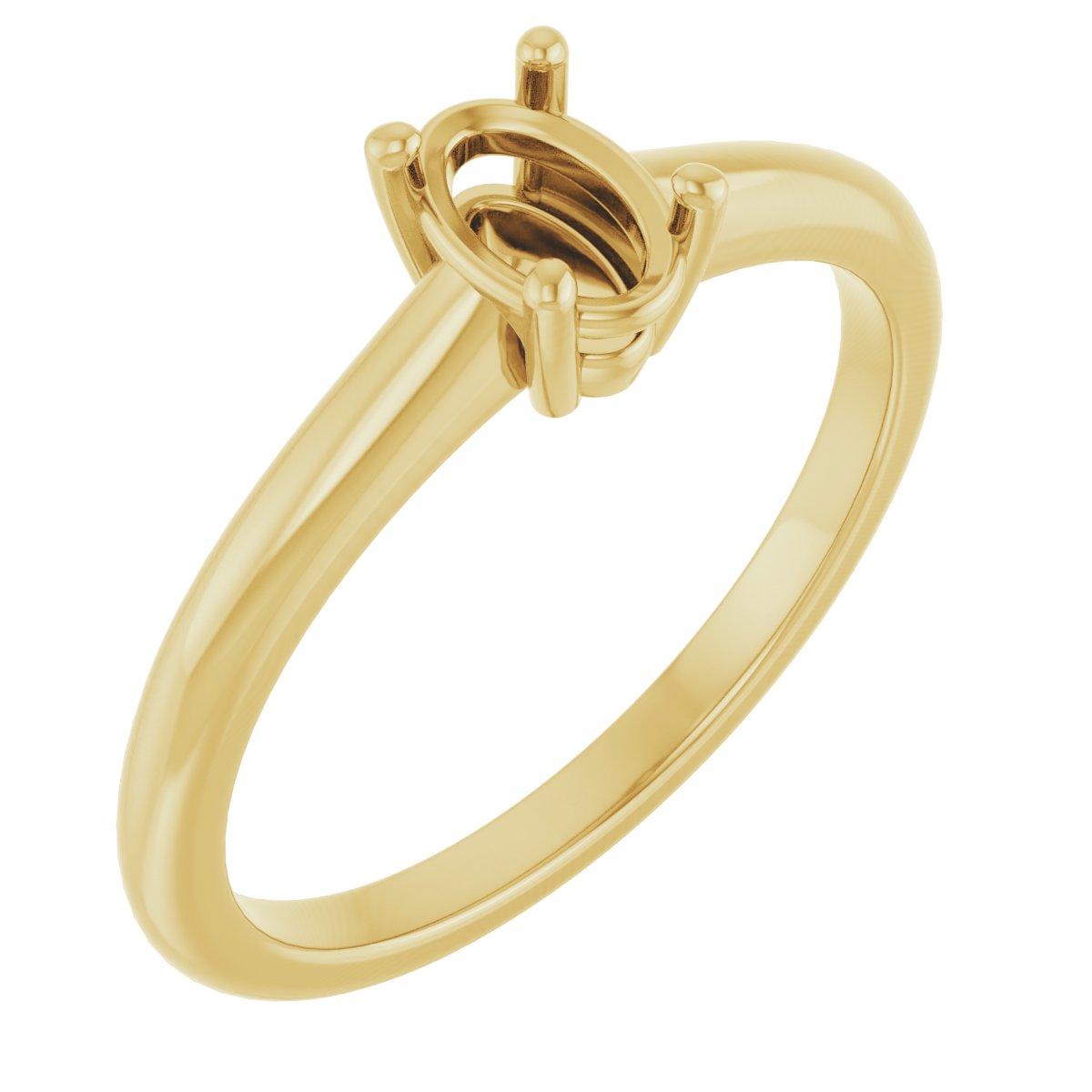 V-End Prong Engagement Ring