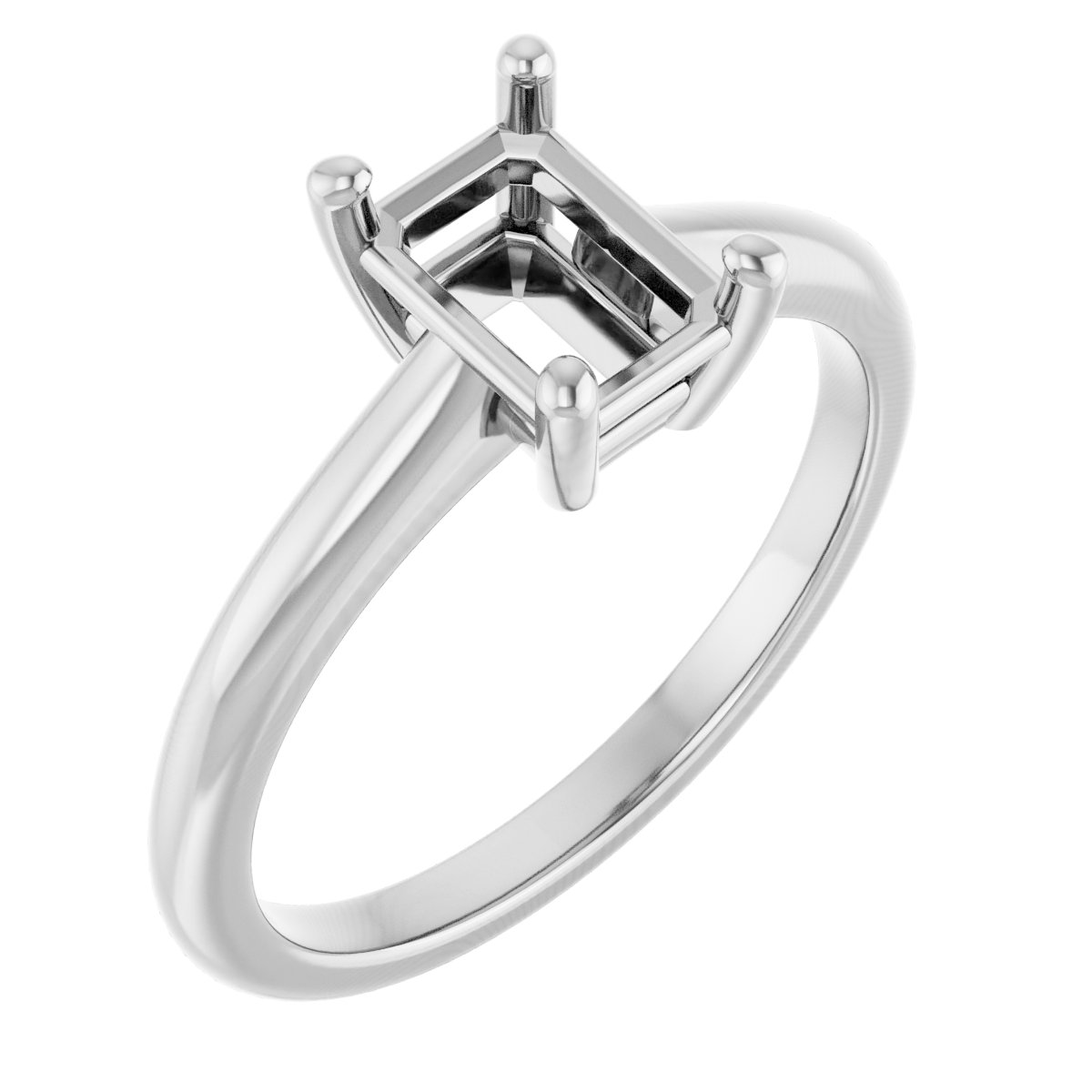 V-End Prong Engagement Ring