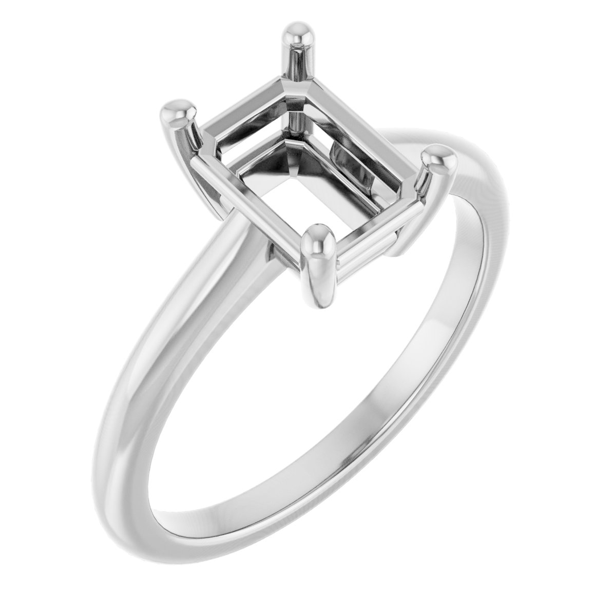 V-End Prong Engagement Ring