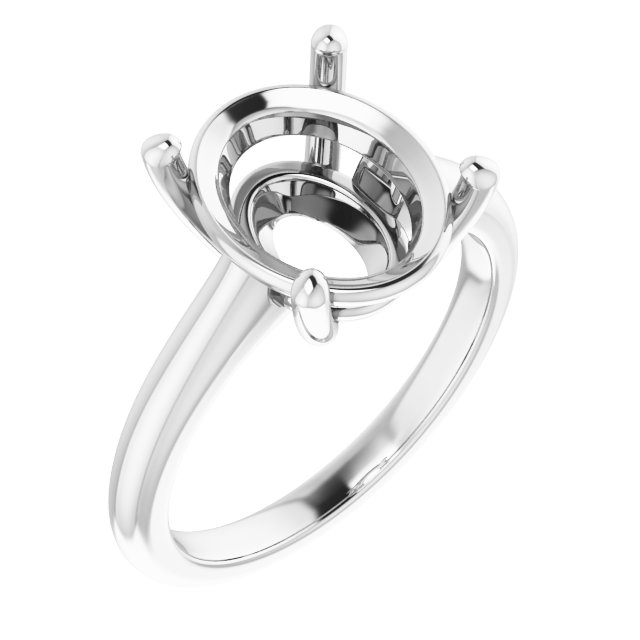 V-End Prong Engagement Ring