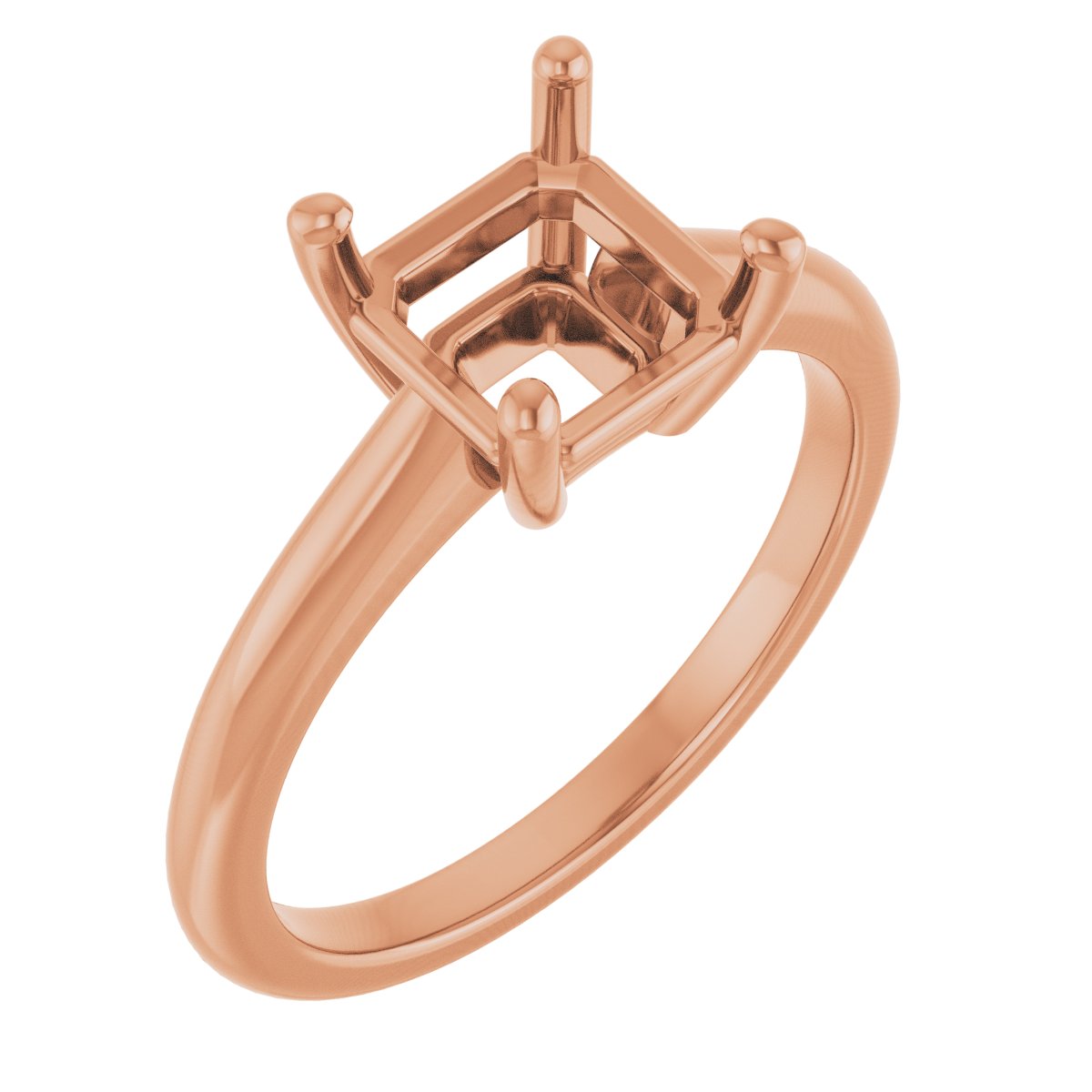 V-End Prong Engagement Ring