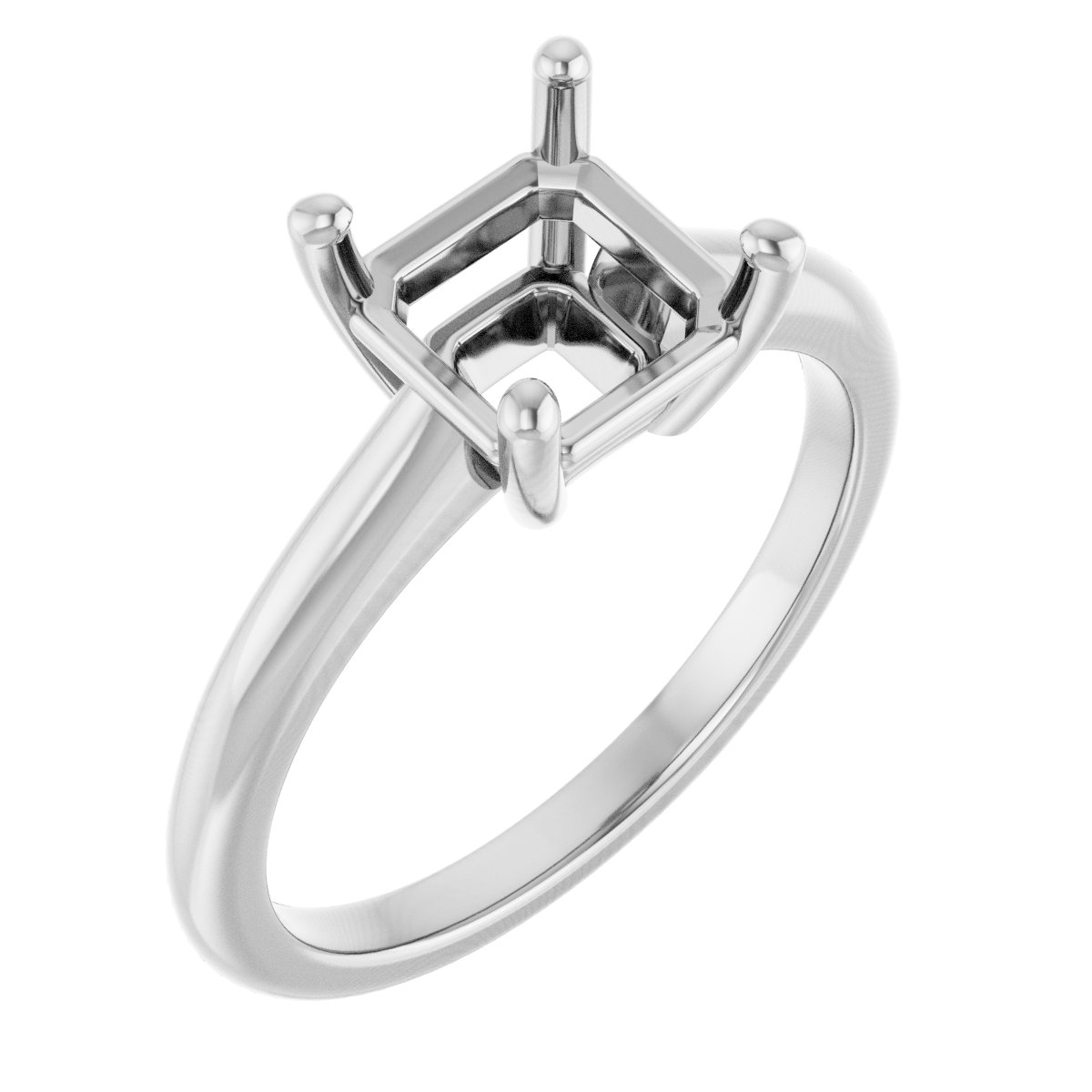 V-End Prong Engagement Ring